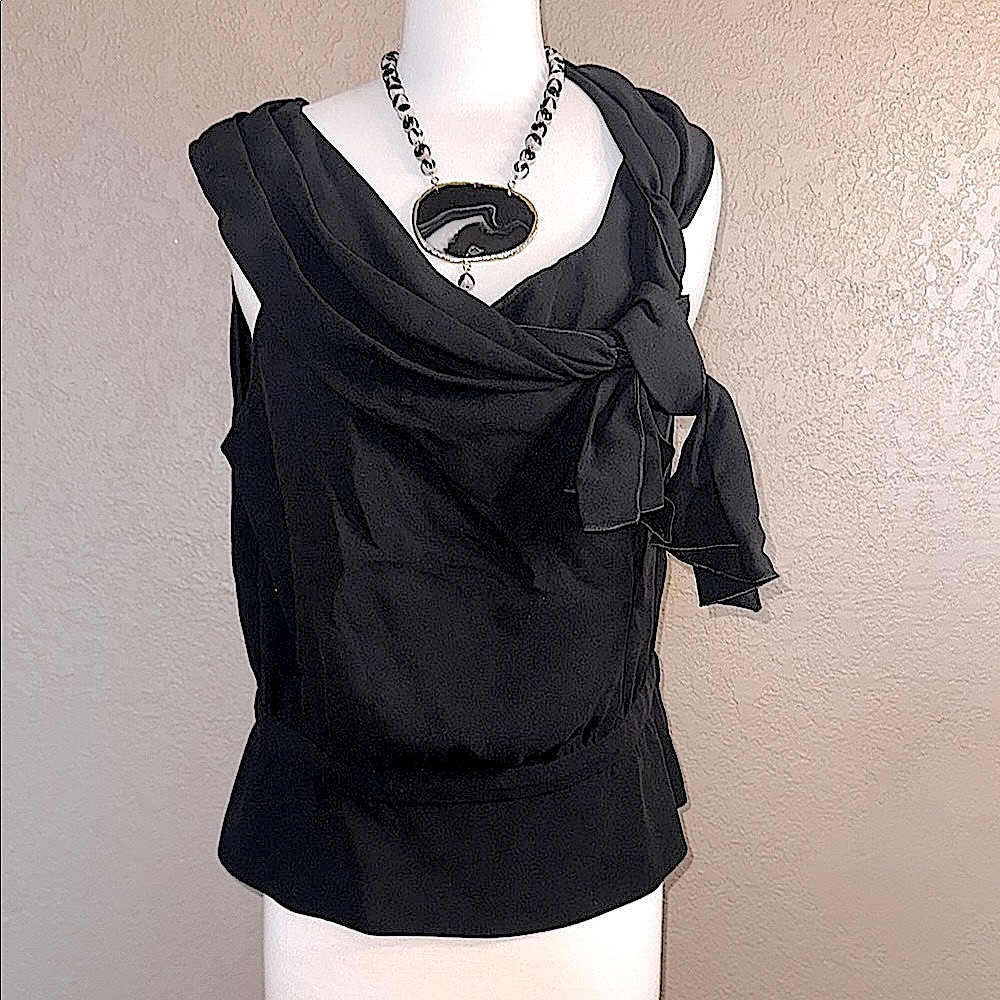 Gorgeous Vintage Valentino Asymmetrical Sleeveless Blouse